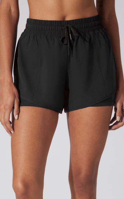 90 Degree by Reflex Lightstreme 2-in-1 Running Shorts with Drawstring