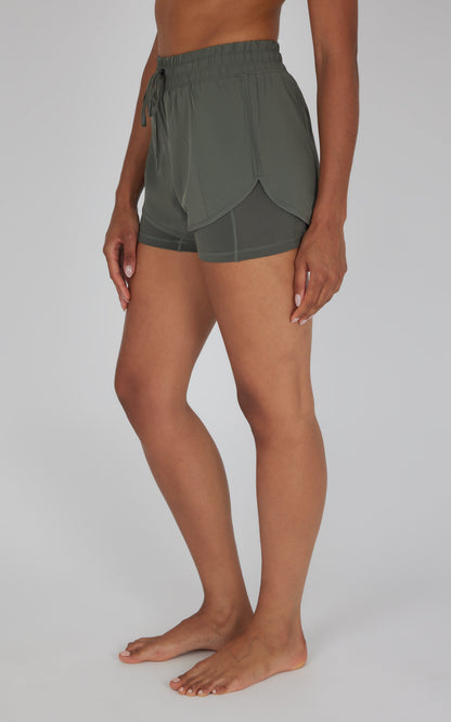 90 Degree by Reflex Lightstreme 2-in-1 Running Shorts with Drawstring