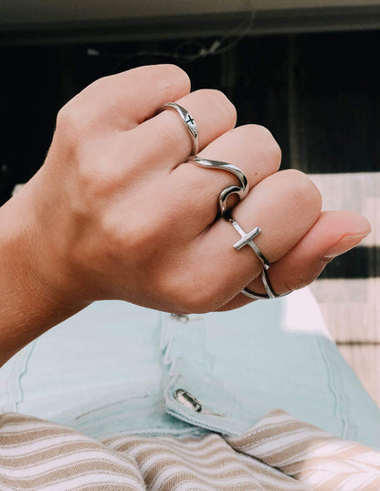 Elevated Faith Silver Cross Ring