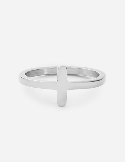 Elevated Faith Silver Cross Ring