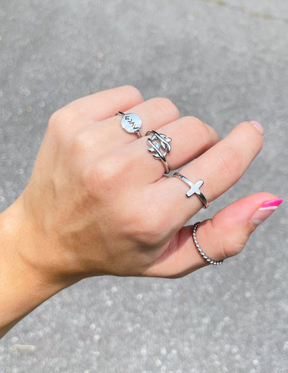 Elevated Faith Silver Cross Ring