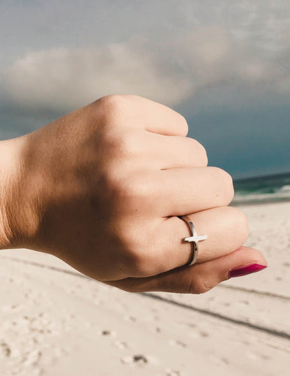 Elevated Faith Silver Cross Ring