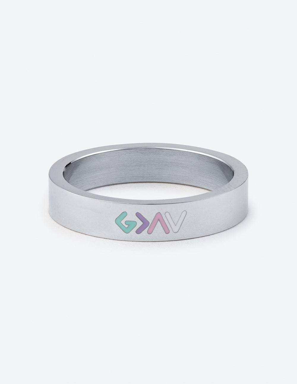 Elevated Faith Silver Enamel Highs and Lows Ring