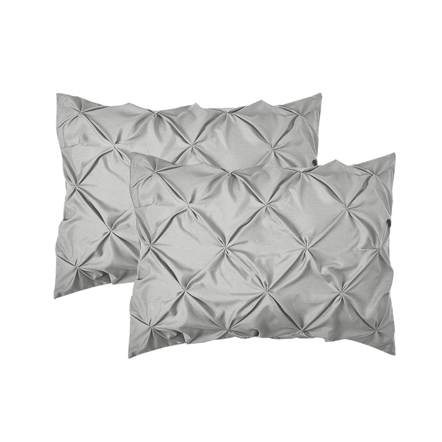 Elegant Comfort 8-Piece Pintuck Pinch Pleated Comforter Set - Includes 4-Piece Sheet Set with Double Sided Storage Pockets