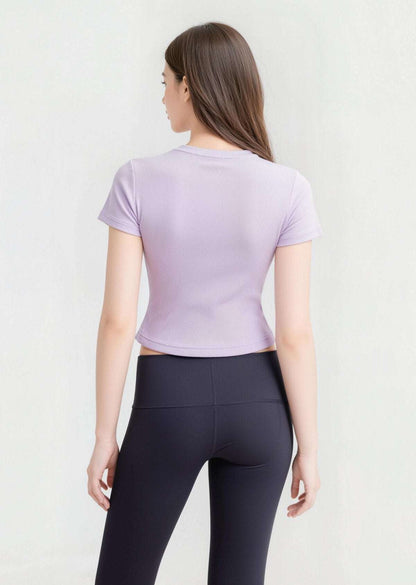 Buttery Soft Built-In Padded Bra Short Sleeve T-Shirt