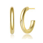 14K Gold Plated Open Hoop Earrings