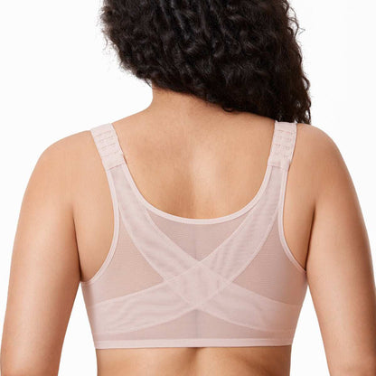 Front Closure Posture Support Underwire Plunge Bra