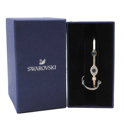 Swarovski Symbolic Rose Gold Evil Eye Bangle Bracelet