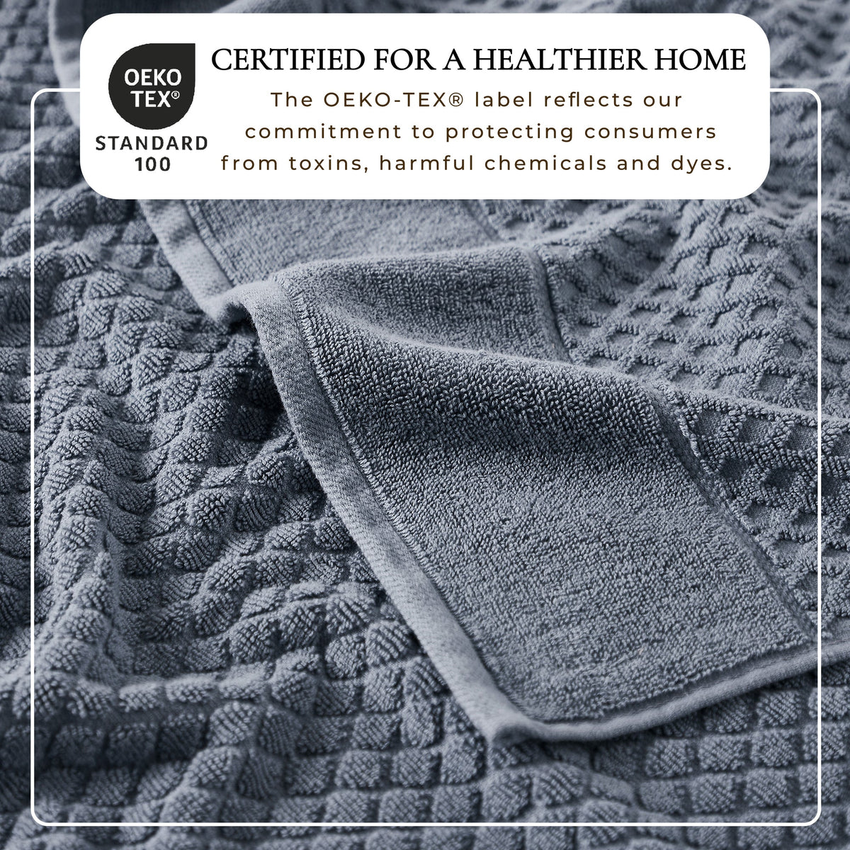 Cotton Diamond Waffle Weave Bath Towel Set - Grayson Collection