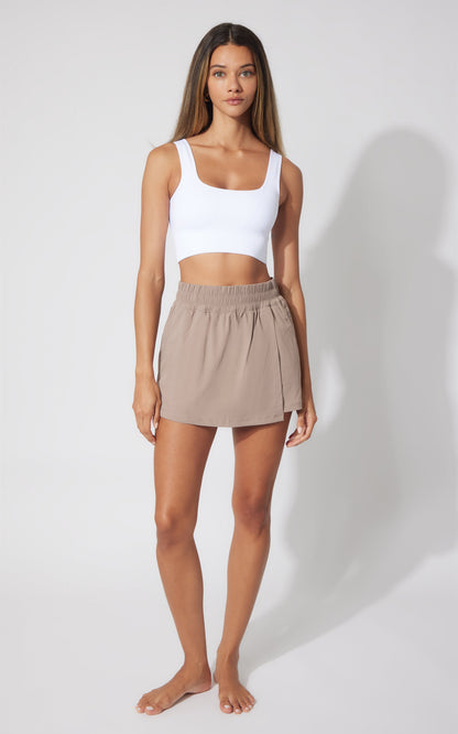 90 Degree by Reflex Trekki Trail Path Commuter Outdoor Utility Skort with Elastic Waistband