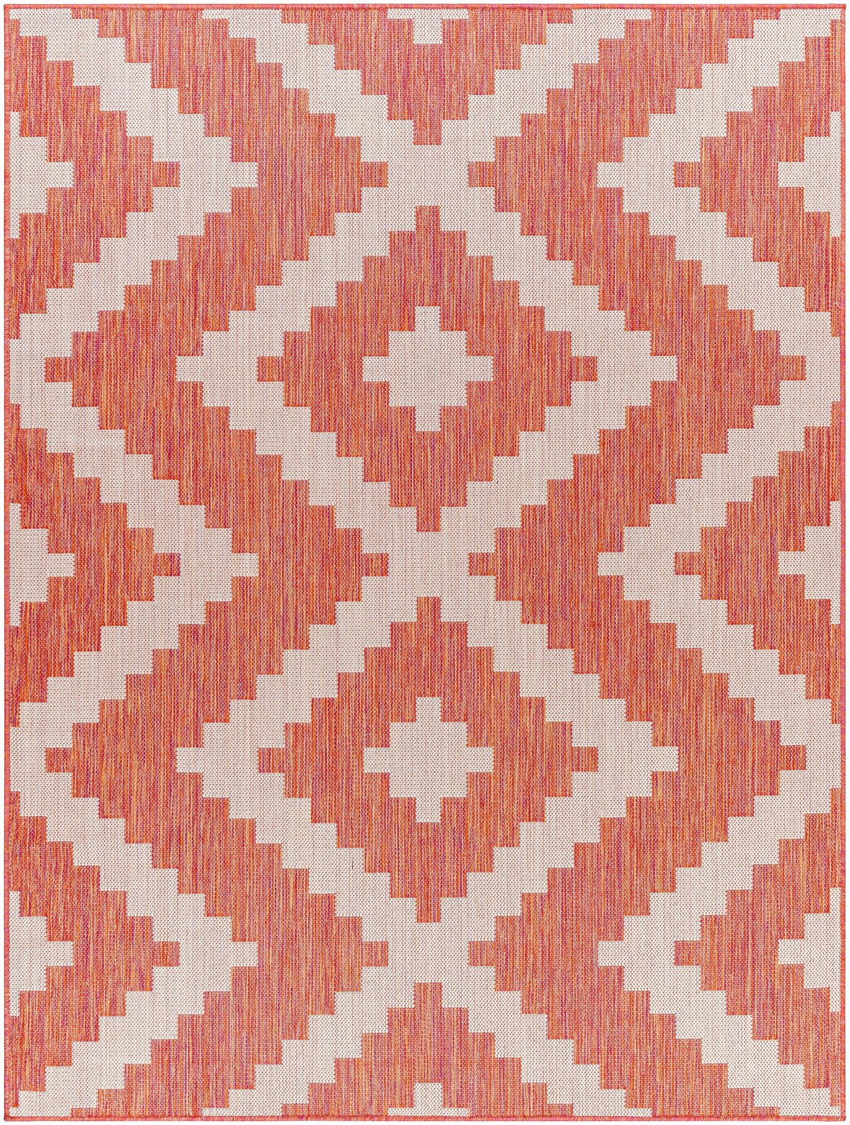 Anke Orange Outdoor Area Rug - Clearance