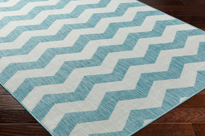 Cheri Thatch Light Blue Outdoor Carpet Area Rug - Clearance