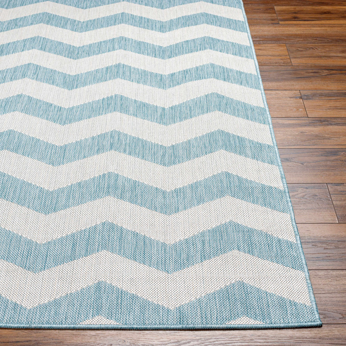 Cheri Thatch Light Blue Outdoor Carpet Area Rug - Clearance