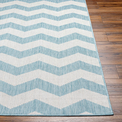 Cheri Thatch Light Blue Outdoor Carpet Area Rug - Clearance