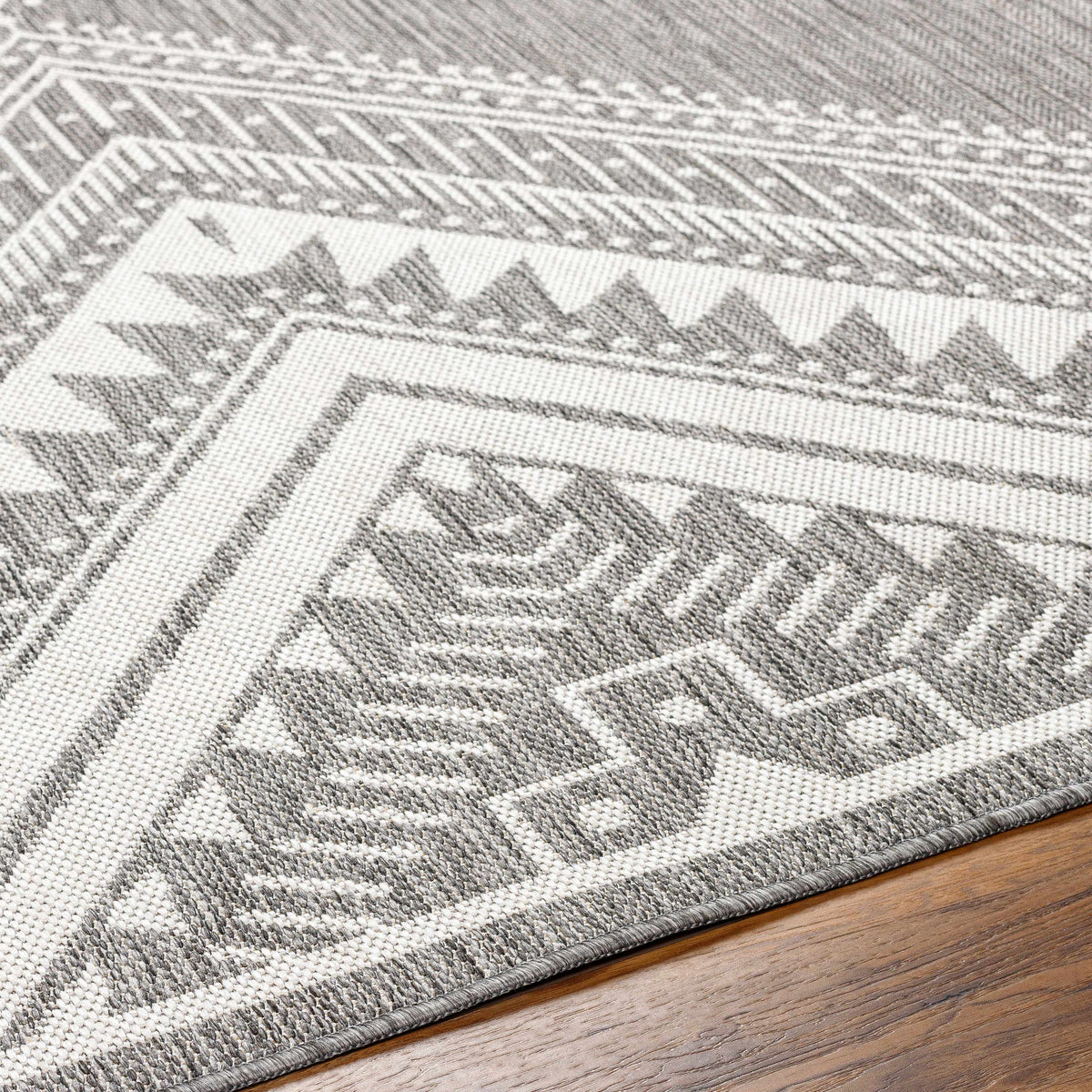 Deana Gray Outdoor Area Rug - Clearance
