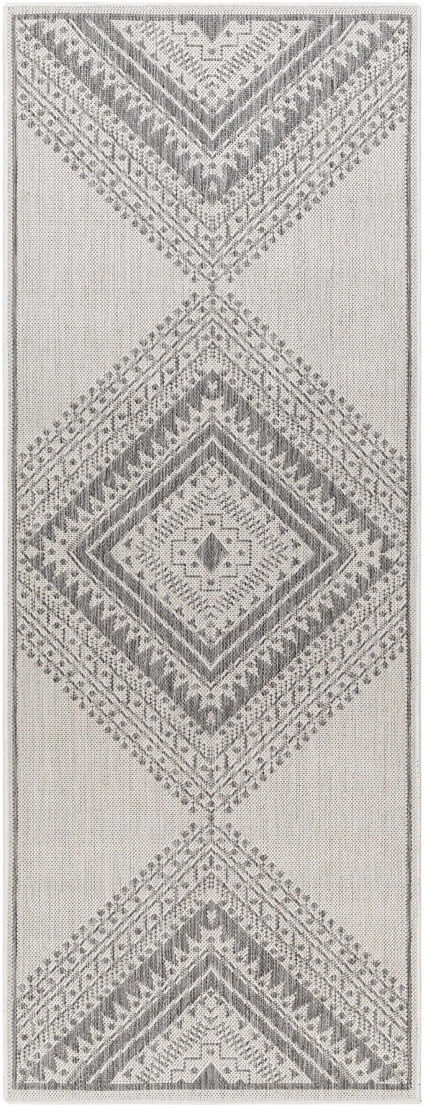 Deana Light Gray Outdoor Area Rug - Clearance