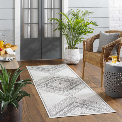 Deana Light Gray Outdoor Area Rug - Clearance