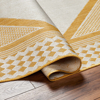 Efrem Mustard Outdoor Carpet Area Rug - Clearance