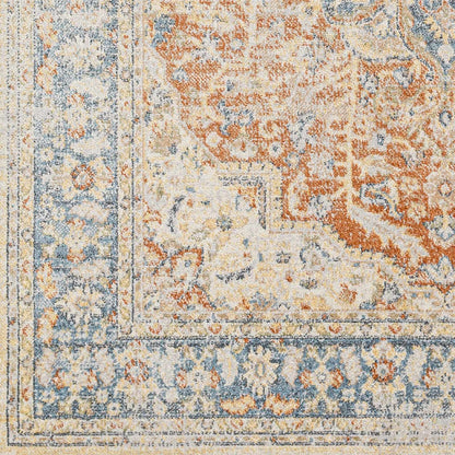 Emke Rust Washable Area Rug - Clearance