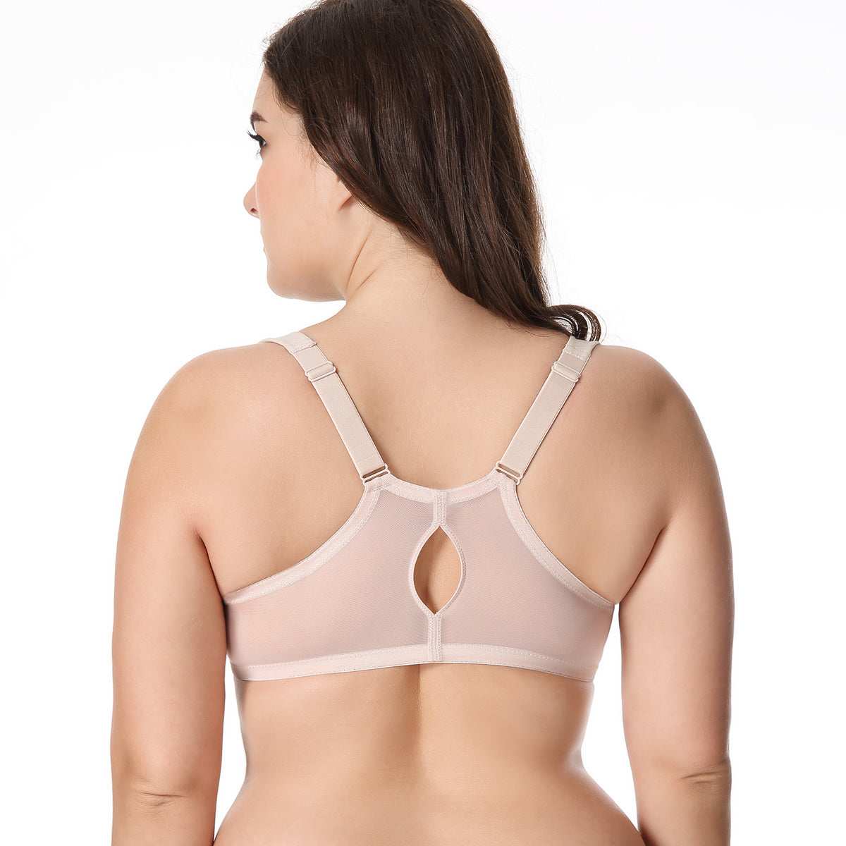 Front Closure Racerback Plus Size Underwire Bra