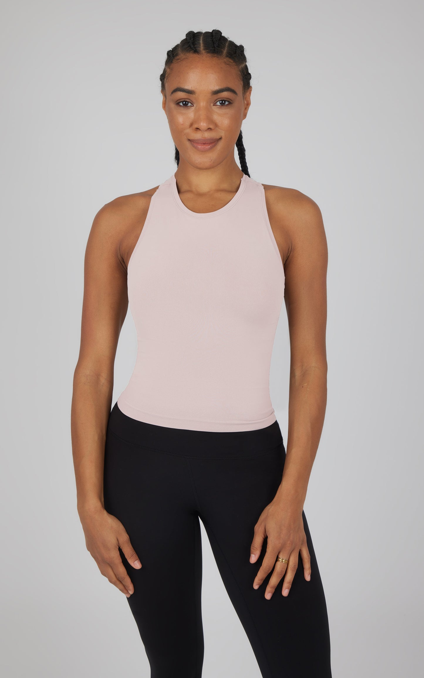 90 Degree by Reflex 2 PK Seamless Racerback Tank Top with Built in Bra