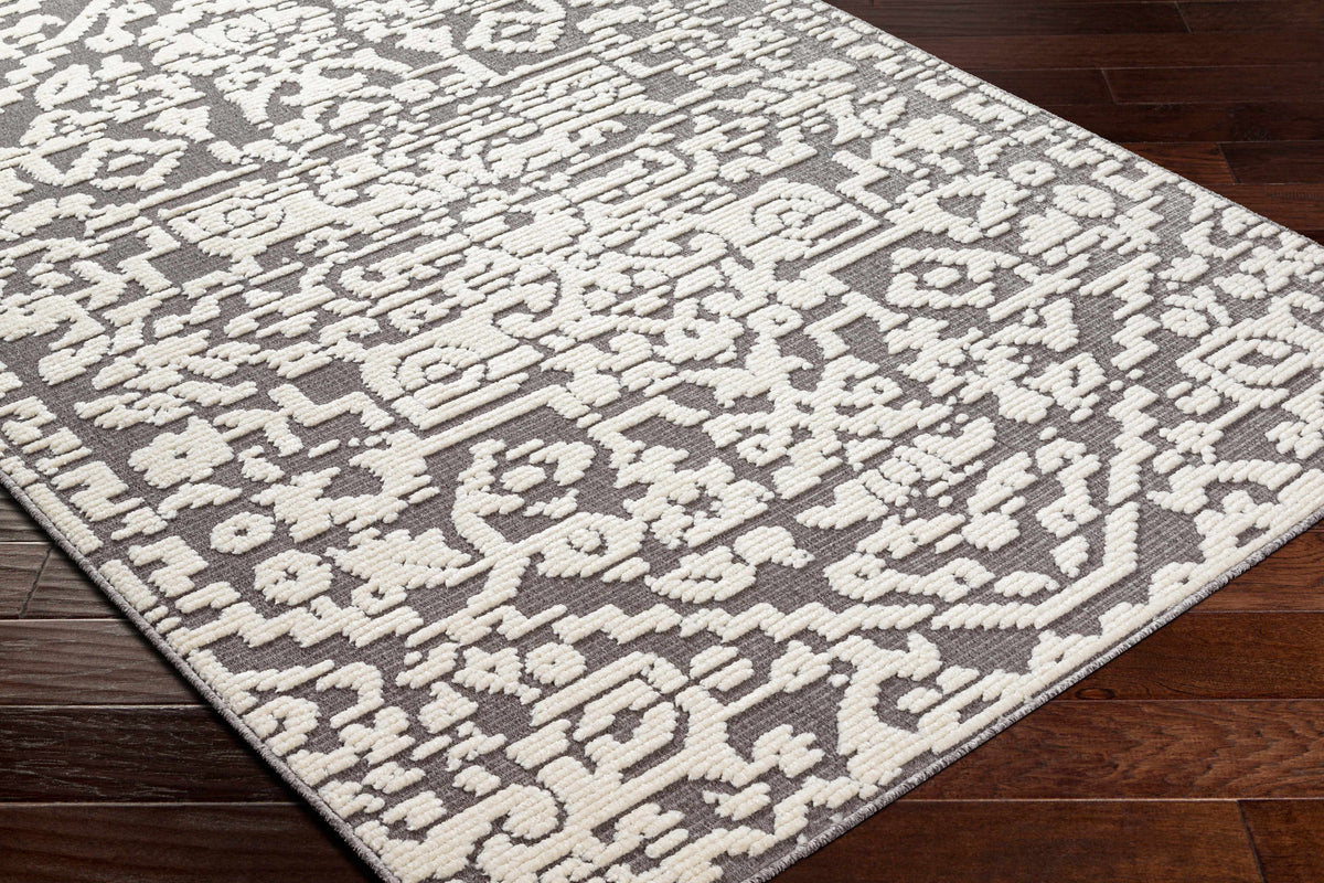 Beren Gray Washable Area Rug - Clearance
