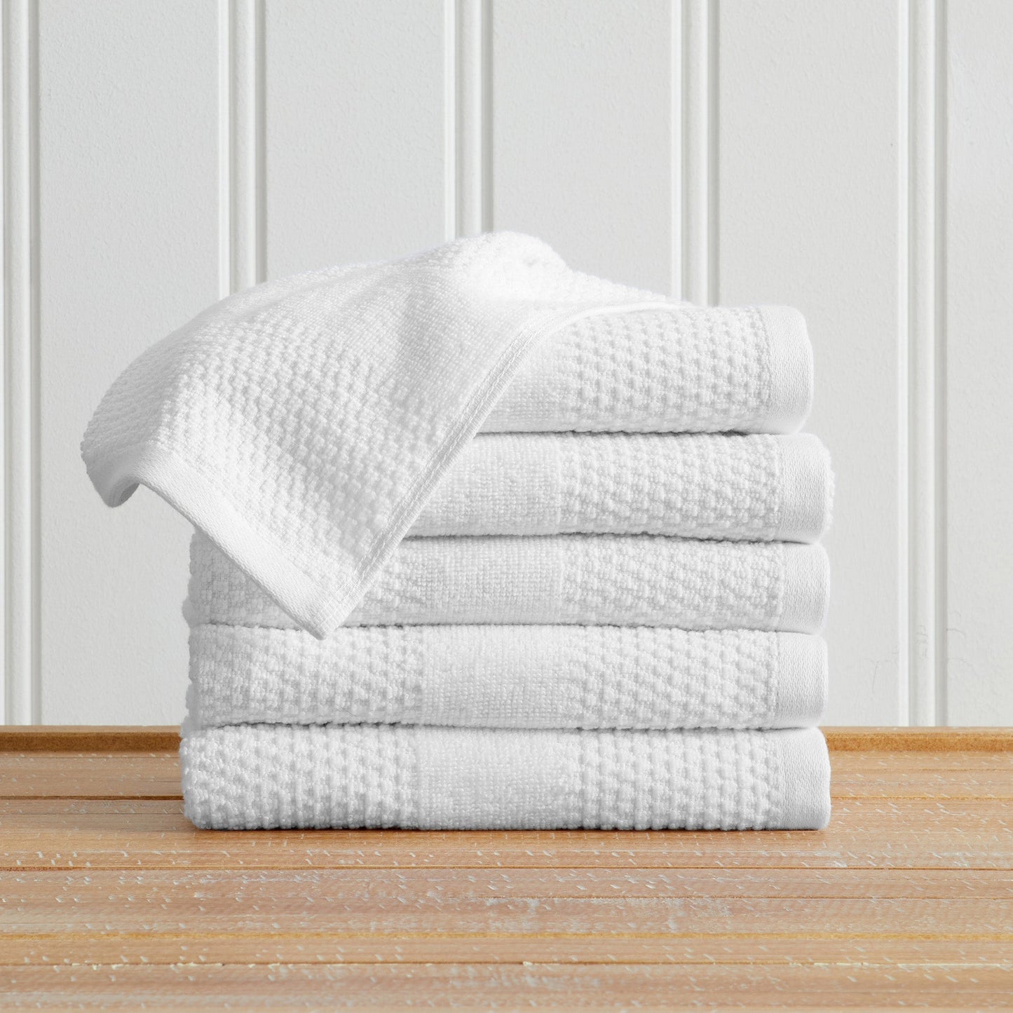 100% Cotton Woven Texture Bath Towel Set - Marbella Collection