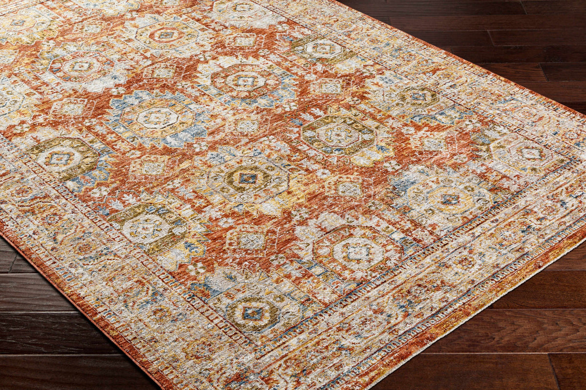 Crescentia Rust Area Rug - Clearance