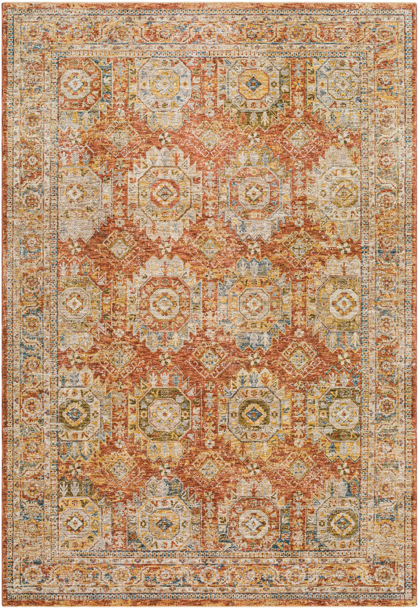 Crescentia Rust Area Rug - Clearance