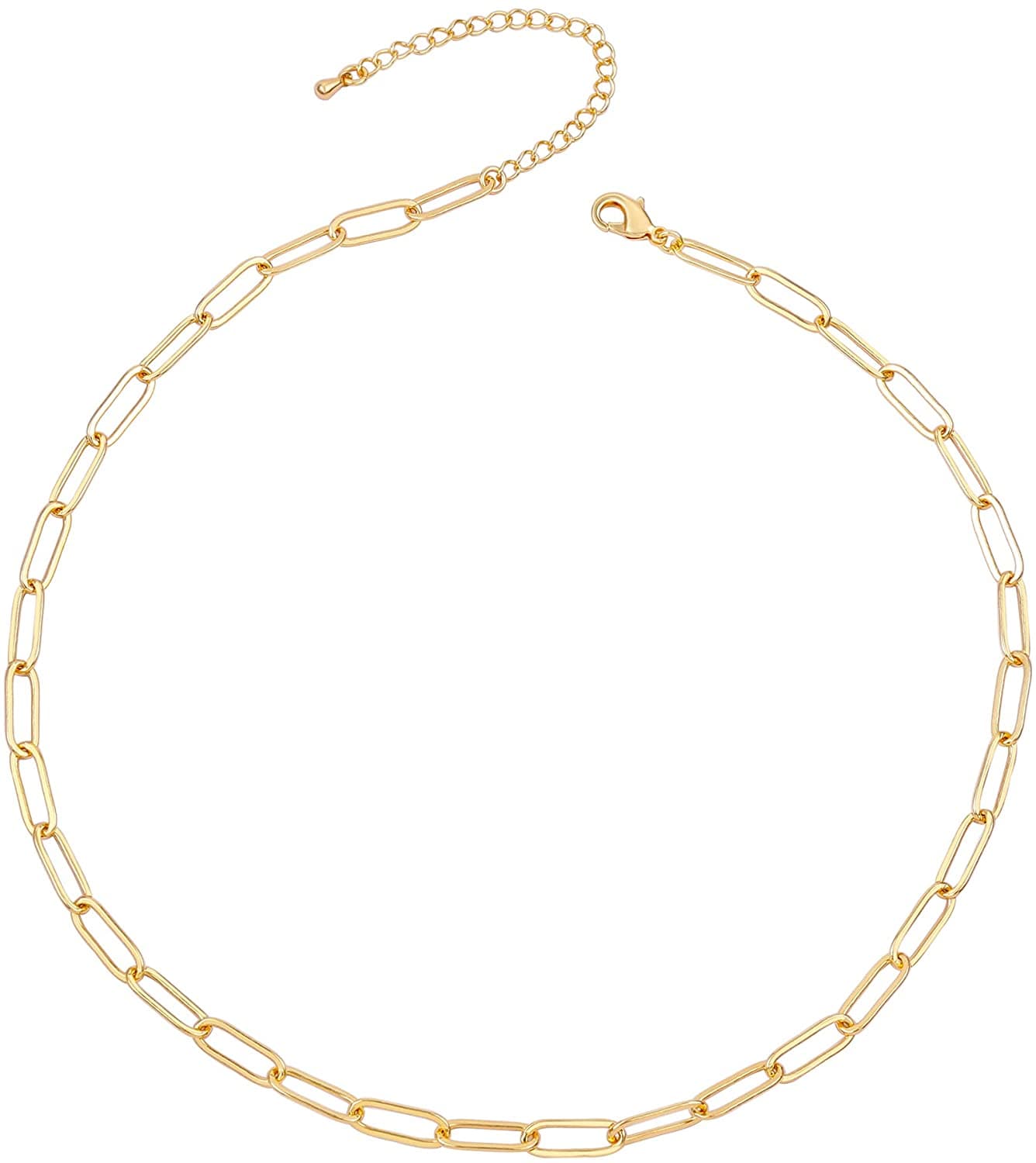 14k Gold Plated Cable Link Chain Adjustable Bracelet