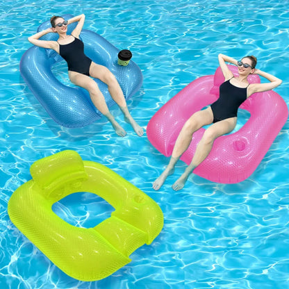 Floating Water Lounge with Built-in Cup Holder
