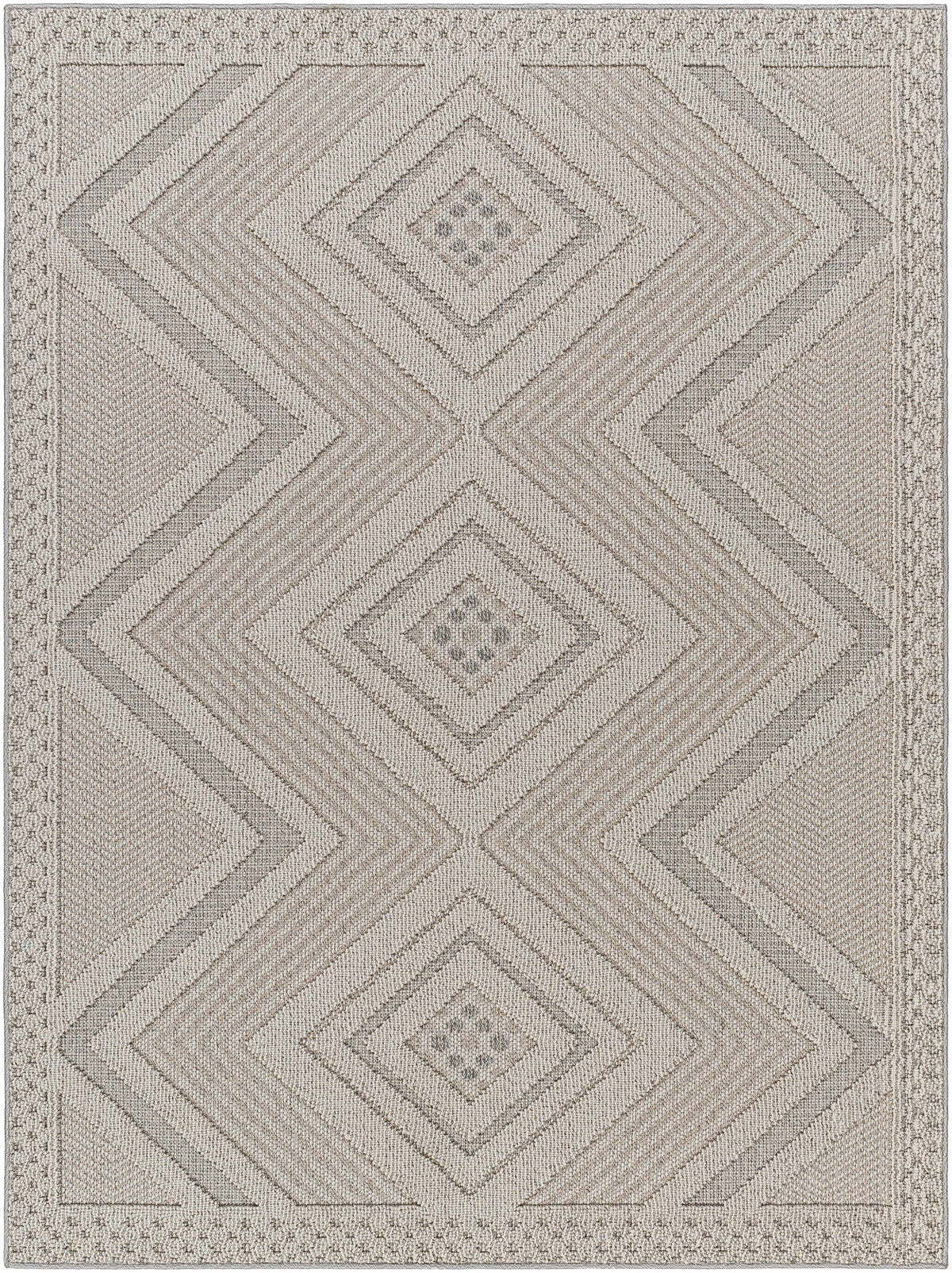 Aimee Natural Gray Outdoor Area Rug - Clearance