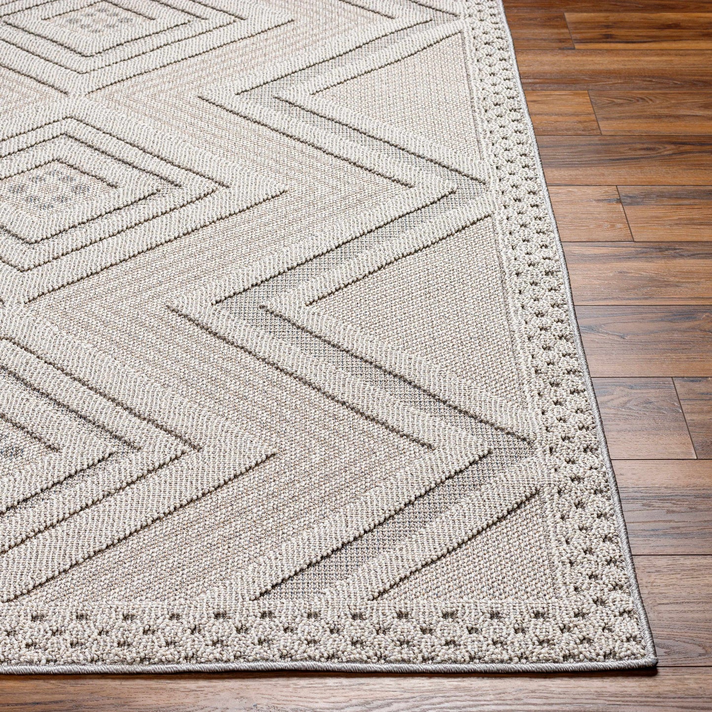 Aimee Natural Gray Outdoor Area Rug - Clearance