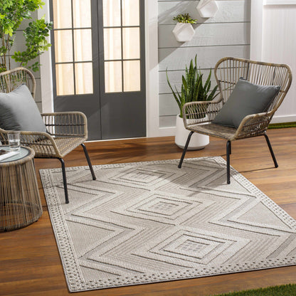 Aimee Natural Gray Outdoor Area Rug - Clearance
