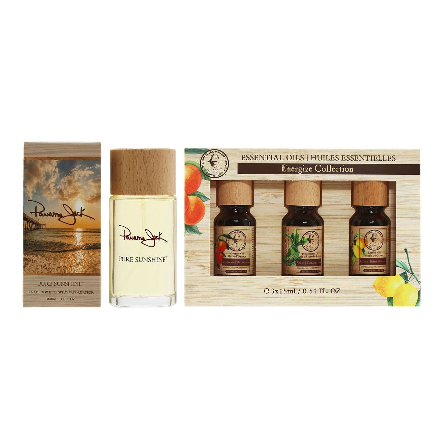 Duo Panama Jack Essential Oils Energize Set + Pure Sunshine