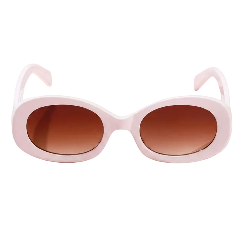 SSR Womens Rounded Frame Sunglasses - Cream/Brown Ombre