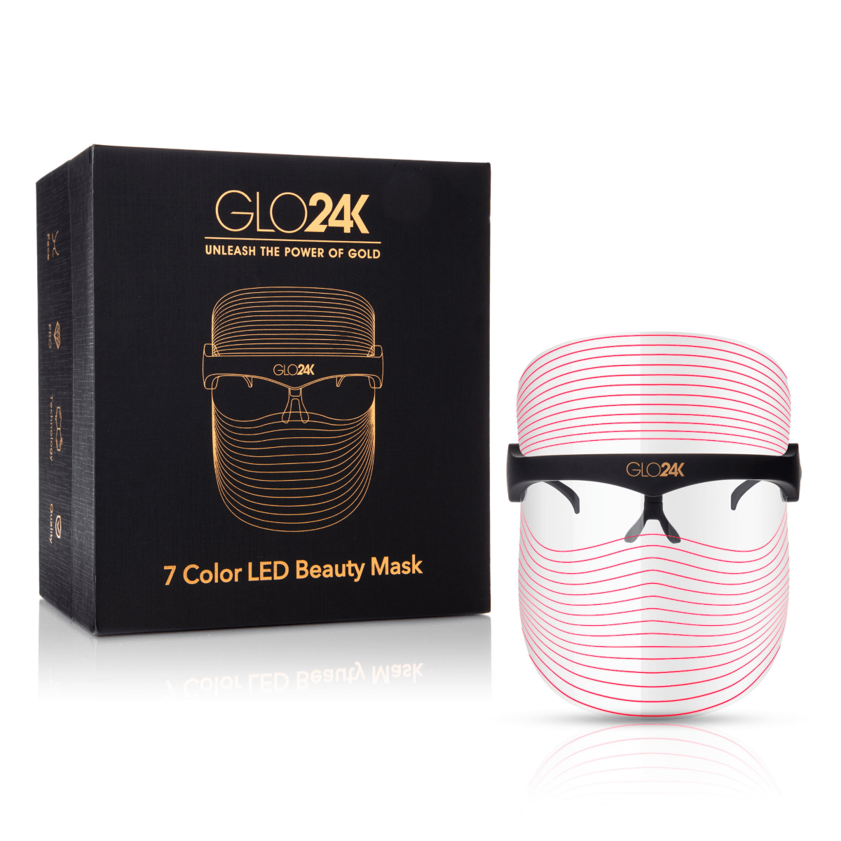 GLO24K 7-in-1 LED Light Therapy Treatment Mask