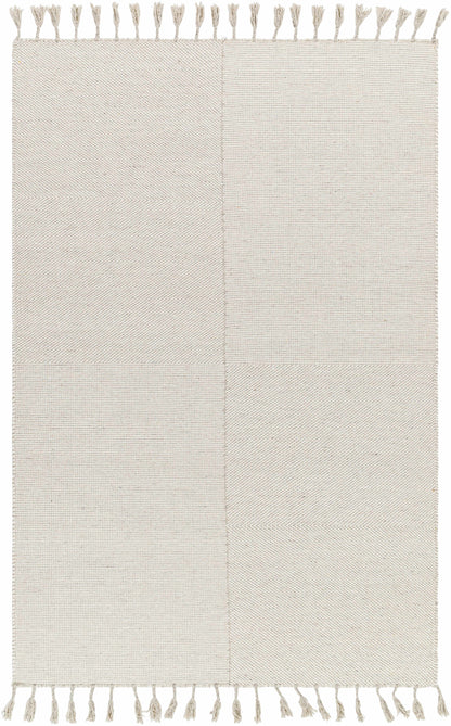 Abhay Cream Wool Area Rug - Clearance
