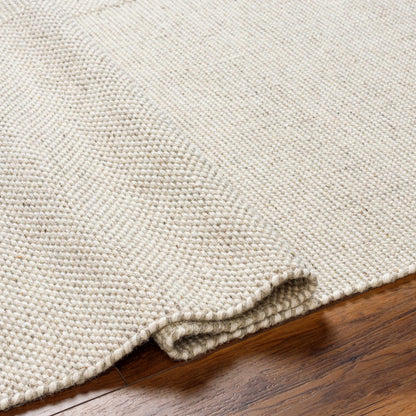 Abhay Cream Wool Area Rug - Clearance