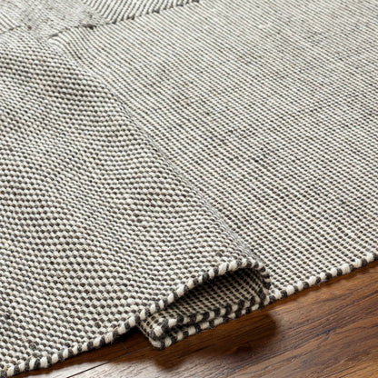 Abhay Gray Wool Area Rug - Clearance
