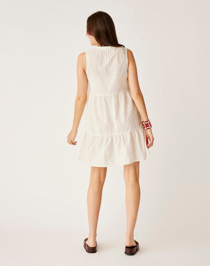 Carve Designs Women's Nellie Eyelet Dress Floral Pattern Tiered Dress