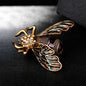 Black Cubic Zirconia & Enamel Goldtone Insect Brooch