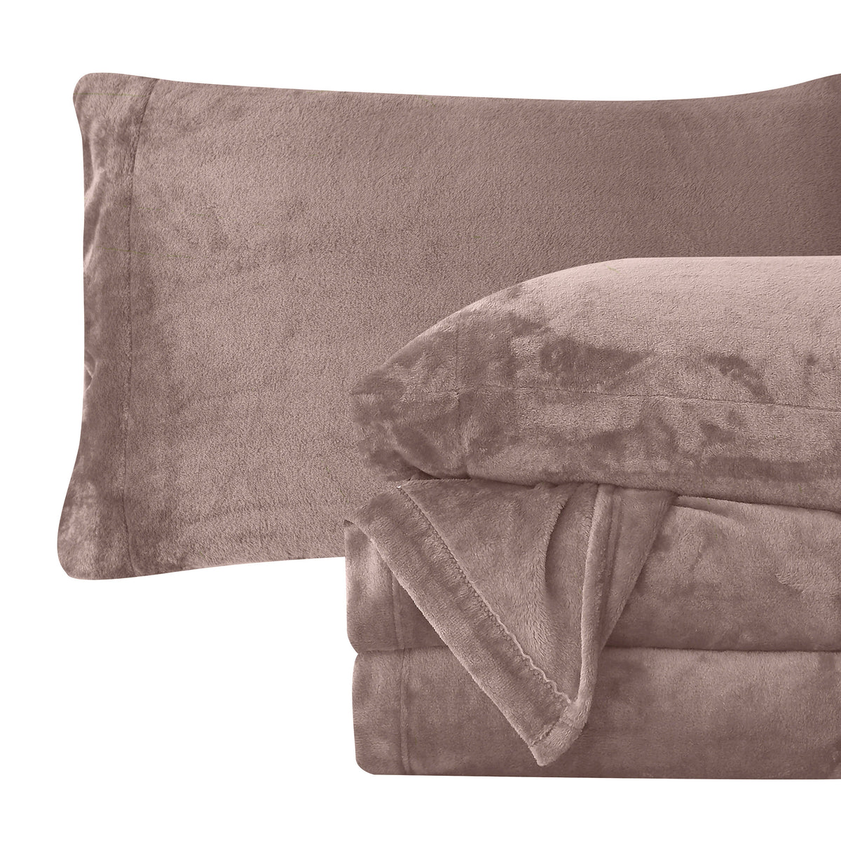 Elegant Comfort 4-Piece Velvet Plush Flannel Sheet Set