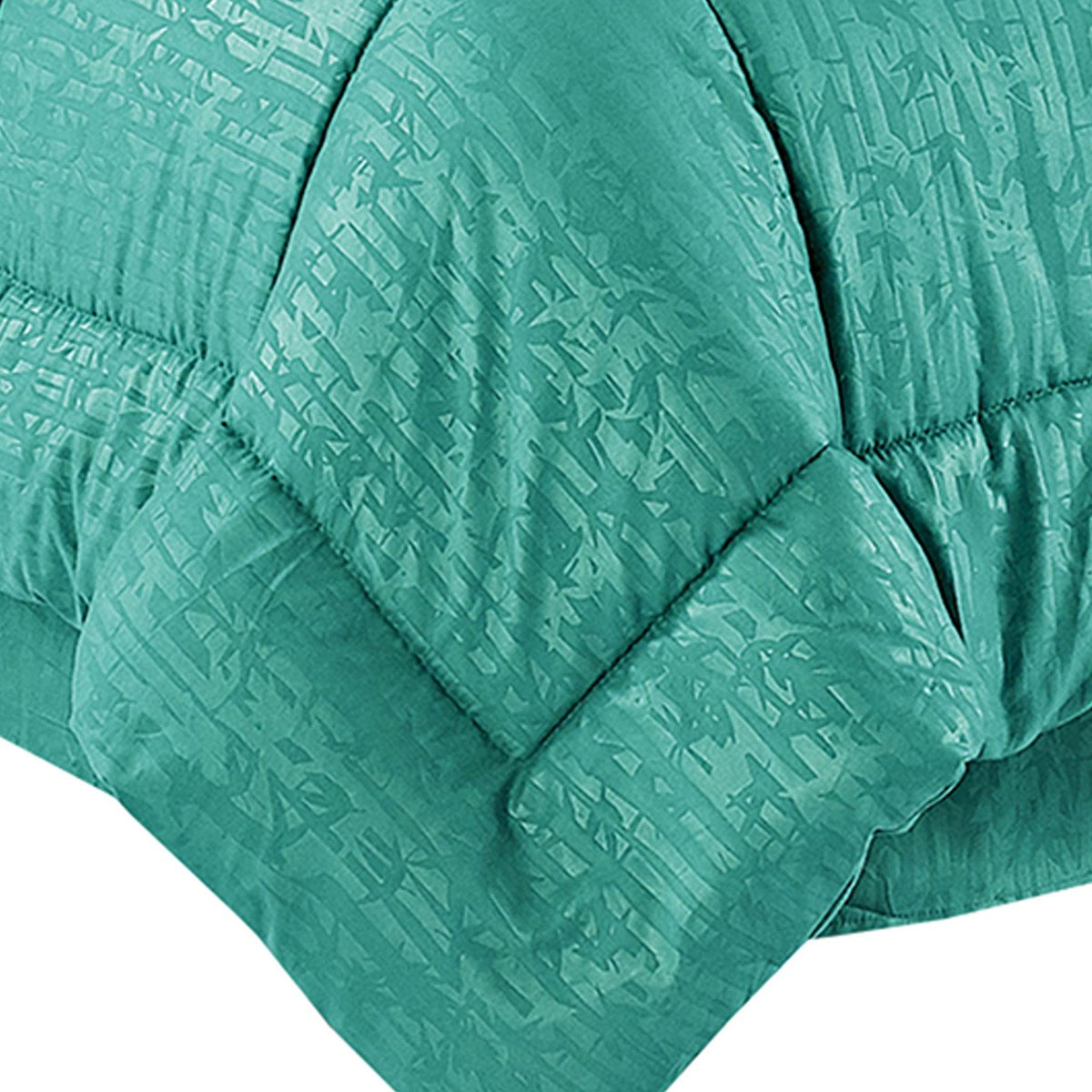 Elegant Comfort 8-Piece Bamboo Floral Pattern Comforter Set- Includes 4-Piece Sheet Set with Double Sided Storage Pockets