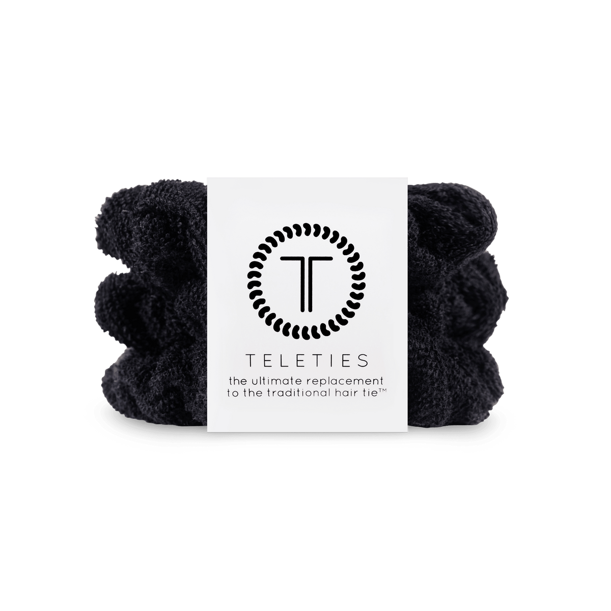 Jet Black Large Towel Scrunchies