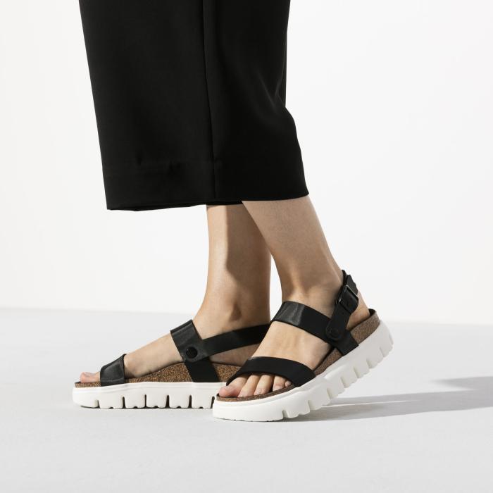 Birkenstock Women's Cameron Birko Flor Chunky Damasko Black Sandals