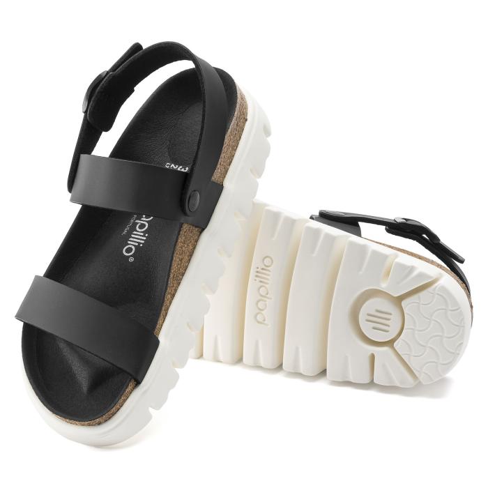 Birkenstock Women's Cameron Birko Flor Chunky Damasko Black Sandals
