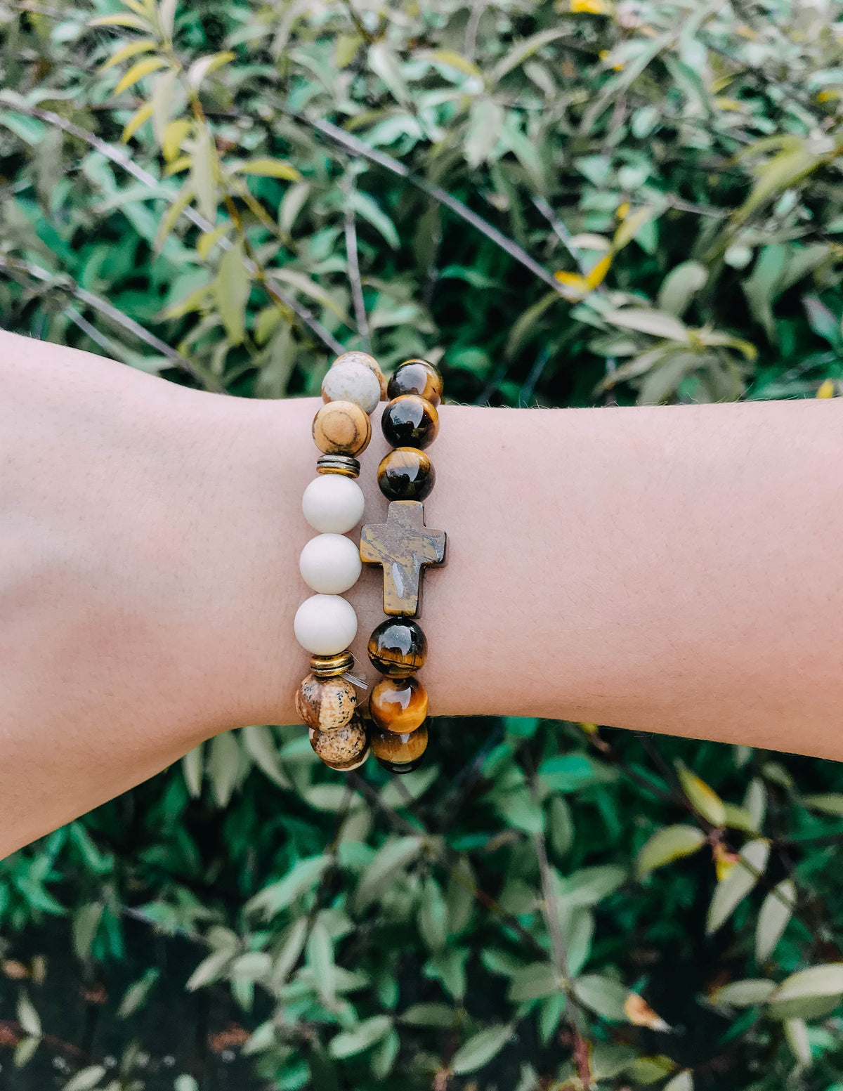 Elevated Faith Tiger Eye Cross