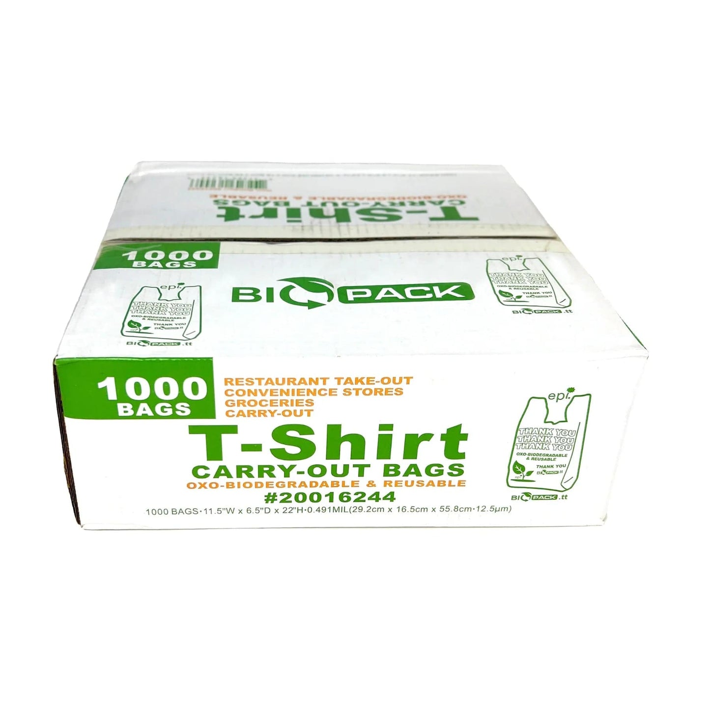Eco-Friendly Oxo-Biodegradable T-Shirt Carry Bag