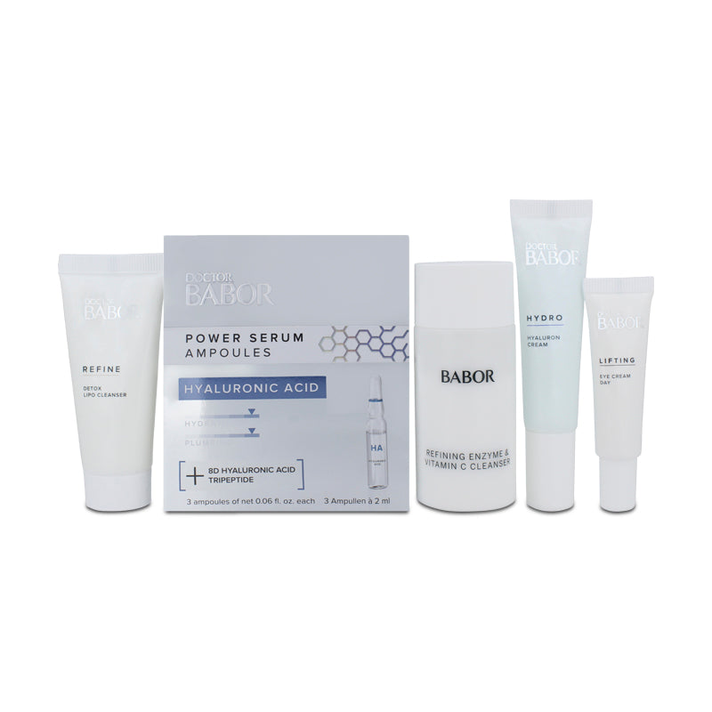 Babor Face Eye Cream Serum Balm Cleanser Travel Set